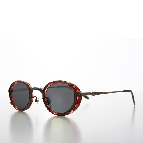 Oval 90s Vintage Sunglass Copper / Gray Lens - Atomic - Picture 2 of 3