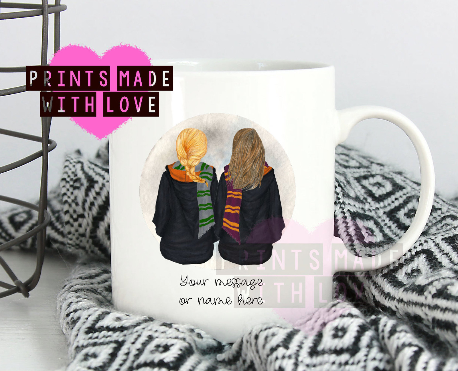 Personalised Wizard Mug Friend Gift Witch Add Your Message Choose Your People