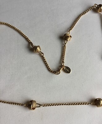 Vintage Avon Love Knot Gold Tone Necklace 17” Chain J11 | eBay