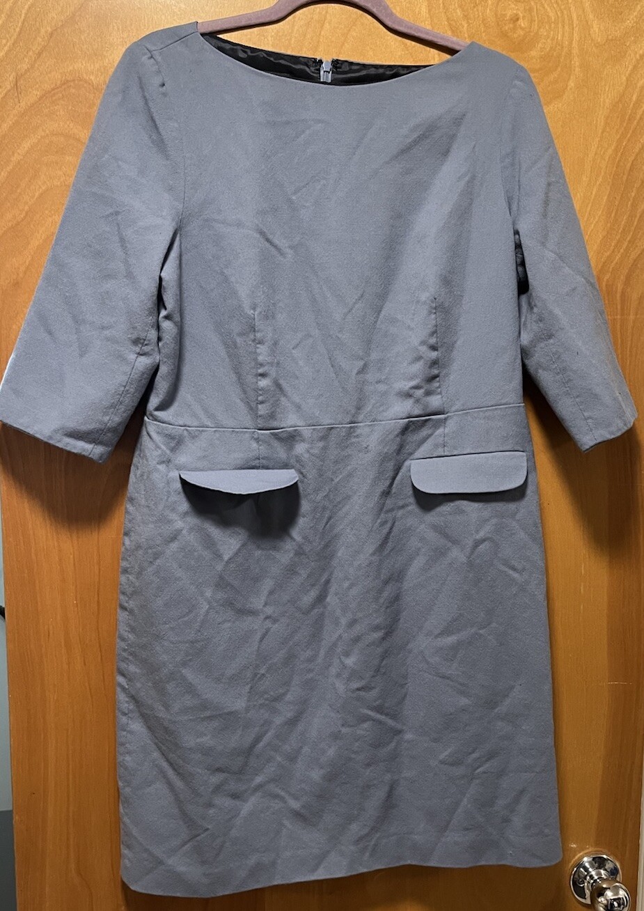 Pendleton Women's Grey Blue Solid with Pockets 10… - image 1