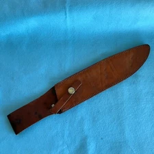 FIXED BLADE BROWN SHEATH / HOLSTER 14.5" GENUINE LEATHER - Nice Shape!