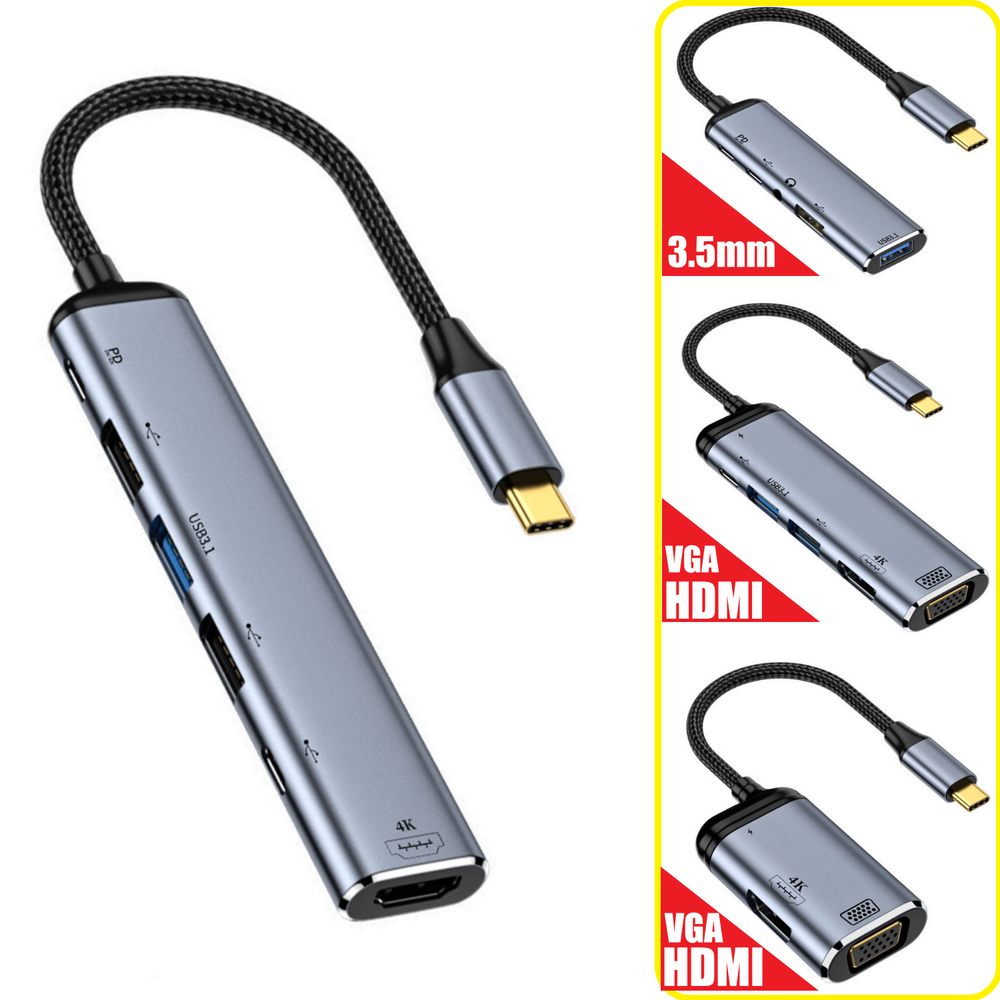 USB Type C Docking station Laptop Tablet USB HUB Video Converter Adapter