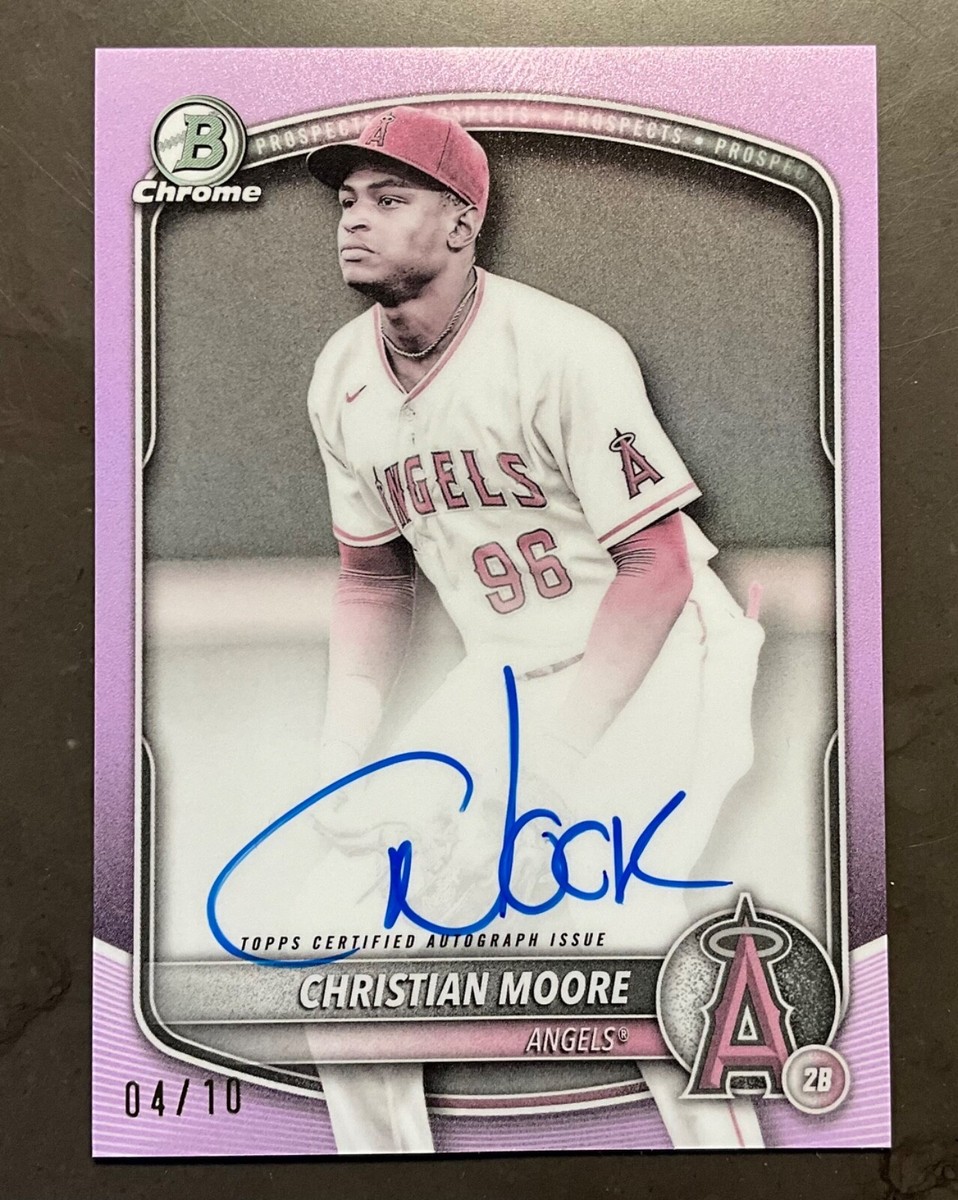 150枚限定 Bowman Christian Moore PSA 10 2025 Bowman - Christian Moore - Chrome Pearl Pack Auto /10