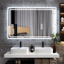 LED Bathroom Lighted Mirror Illuminated Wall Touch Light Vanity Makeup 24"x32"