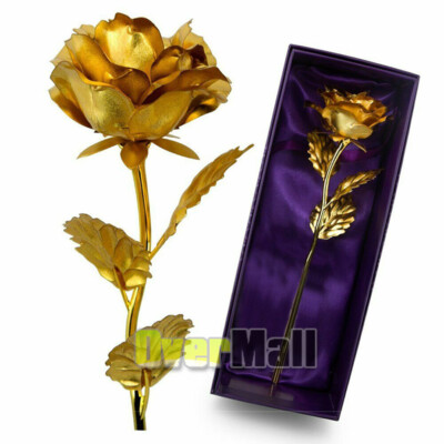 Birthday Gift for Her US 24K Dipped Gold Foil Flower Rose Girlfriend Wife Mother