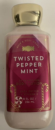 Bath & Body Works TWISTED PEPPERMINT BODY LOTION 24 Hr Moisturize Holiday 8 oz - Picture 4 of 4