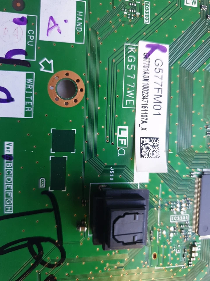 SHARP LC-60LE661U MAIN BOARD DUNTKG577WE01 G577FM01 Bin M19 - Image 2 of 3