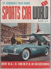 Sports Car World 1958 Aug BMW Isetta 501 503 507 MGA Nardi Cord Bentley Indianap