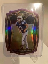 Rodrigo Blankenship 2020 Select Premier Level Purple PRIZM Die Cut RC #175 Colts