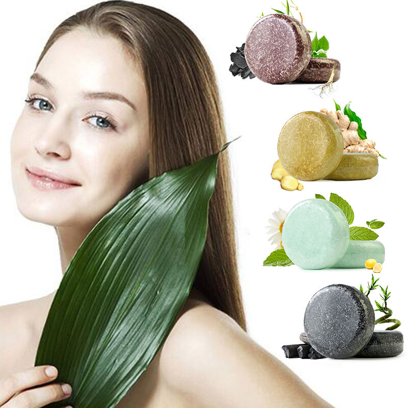 Polygonum Essence Hair Darkening Bar Soap Organic Grey Reverse Shampoo