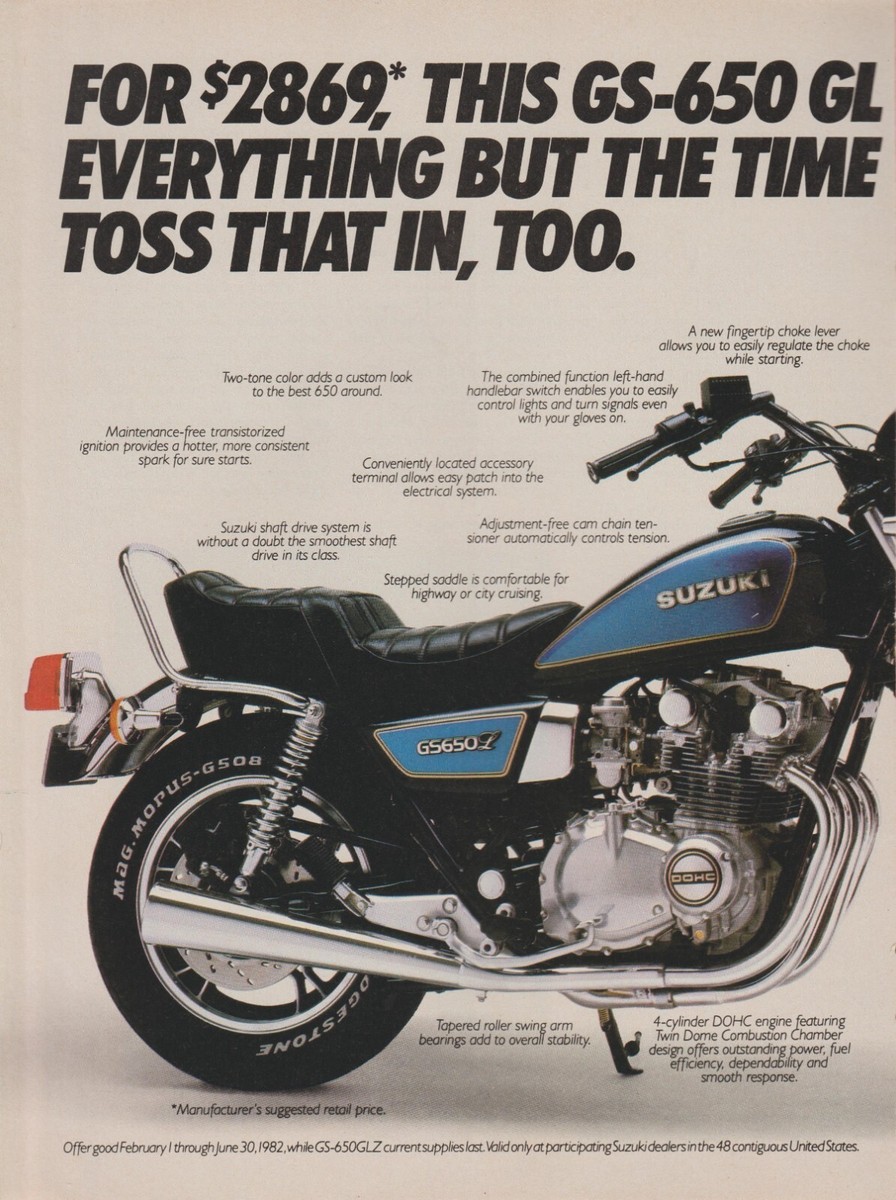 1982 Suzuki GS-650GL Motorcycle / Watch - Everything But Time - 2