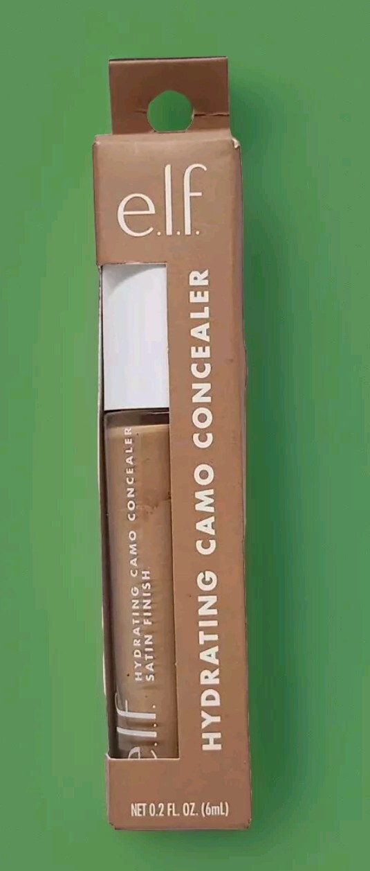 ELF Hydrating Camo Satin Concealer in Tan Latte Full Coverage 0.2oz