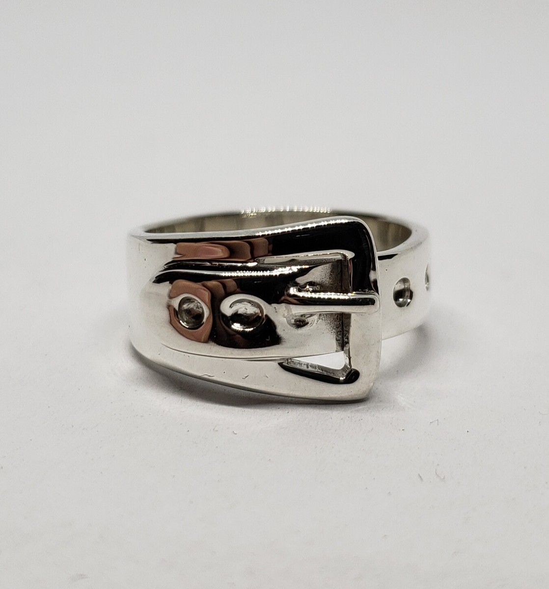 925 Sterling Silver TA-73 Mexico Mexican Belt Buckle Ring 925 Sterling Silver TA-73 Mexico Mexican Belt Buckle Ring
