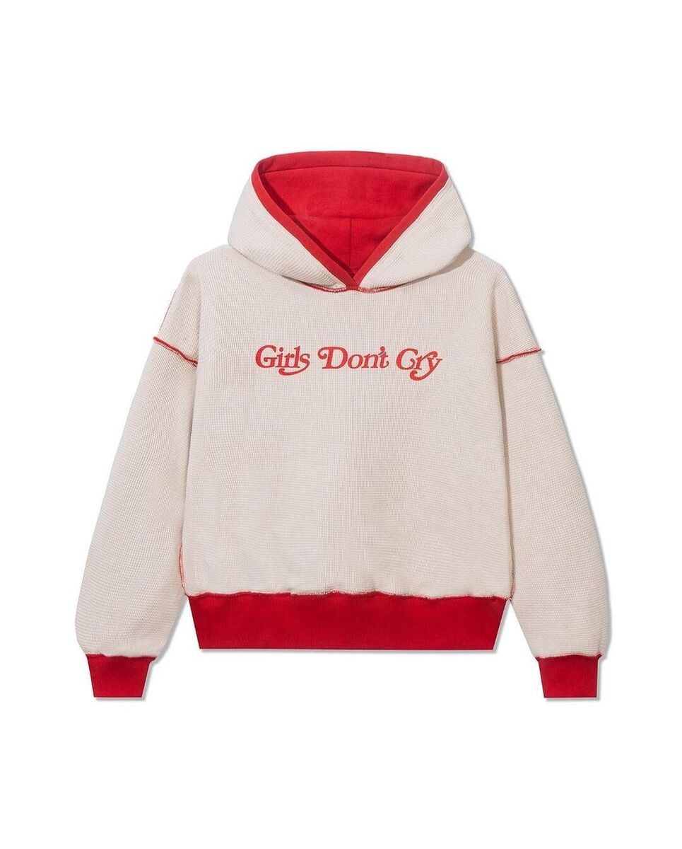 NEW Girls Don't Cry X Cherry Waffle Reversible Hoody Red NEW Girls Don't Cry X Cherry Waffle Reversible Hoody Red
