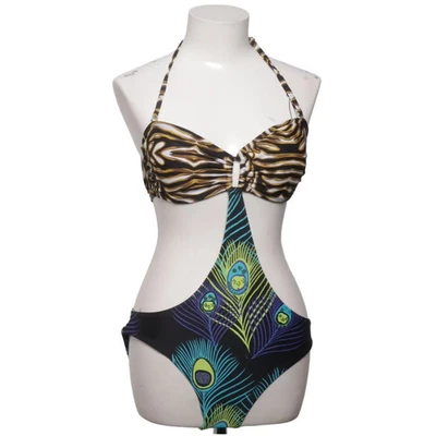 Bodyflirt, Badeanzug, Größe: 38, Monokini, Schwarz/Blau/Gelb #sGA - Bild 1 von 4