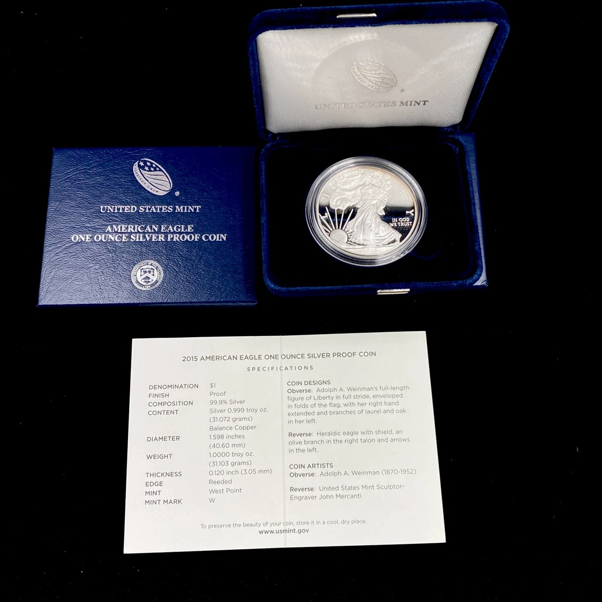 American Eagle Proof 2015 Silver Bullion Coins for sale | eBay