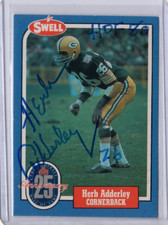 HERB ADDERLEY NFL HOF Packers 1988 Swell Auto Autographed Signed #6 Card