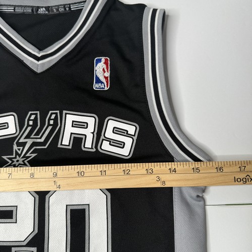 San Antonio Spurs Jersey Youth Small Black #20 Manu Ginobili NBA Adidas - Picture 3 of 7