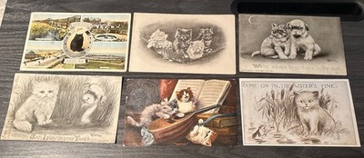 Vintage Cat Kitten Postcards (6)