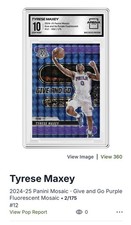 2024-25 Panini Mosaic - Give and Go Tyrese Maxey #12 Mosaic Prizm