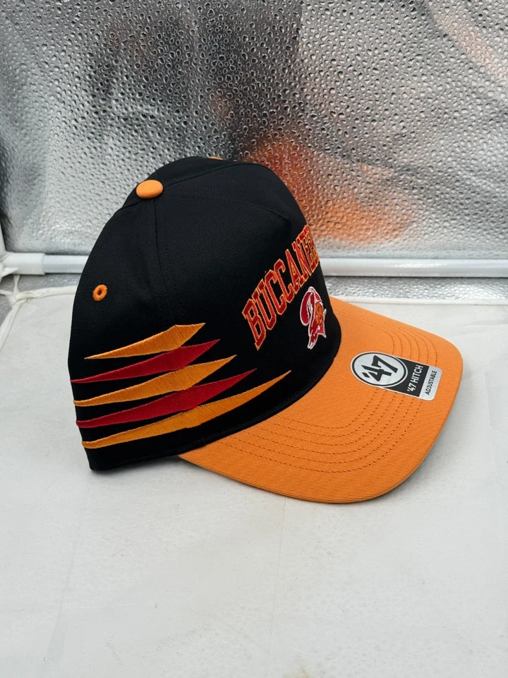 Tampa Bay Buccaneers NFL '47 Marca Negro Diamante Enganche Snapback Sombrero Ajustable Foto 4 de 4