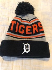 Detriot Tigers winter hat pom pom Retro