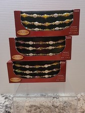 Holiday Living 8 Ft Garland Gold In Opalescent Beaded NEW