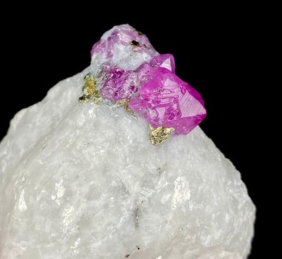 Incredible UV Reactive Ruby crystal Specimen with pyrite on matrix @Afg