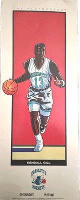 Charlotte Hornets Throwback Kendall Gill Graphic Poster, The Playmakers @ Target