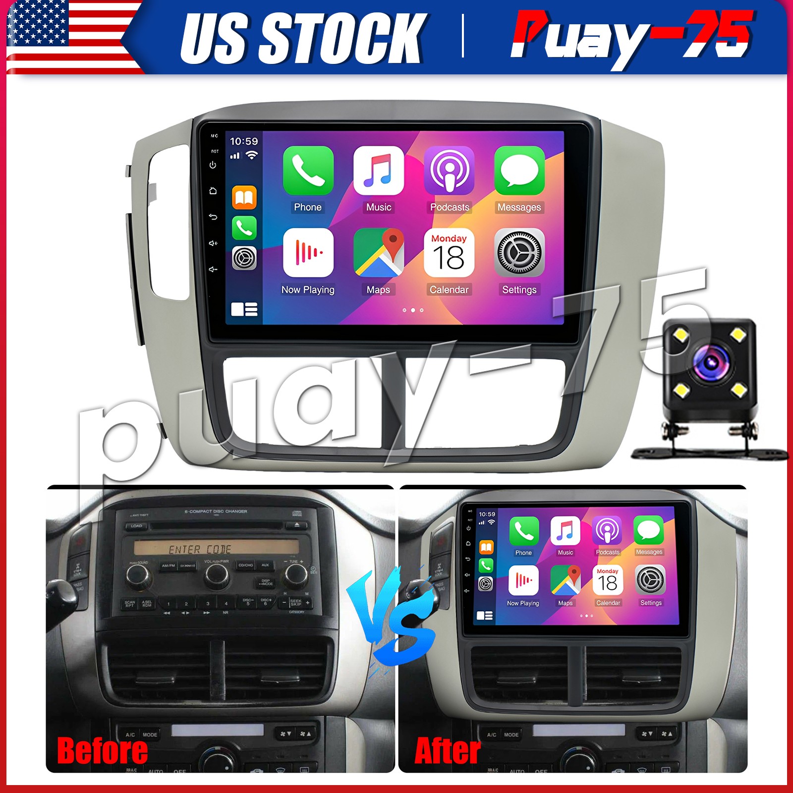 Android Car Stereo for Honda Pilot 2006 2007 2008 Wireless C