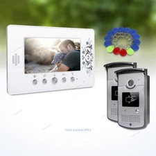 7inch Wired Video Door Entry Phone Call System with Intra-monitor Audio Intercom