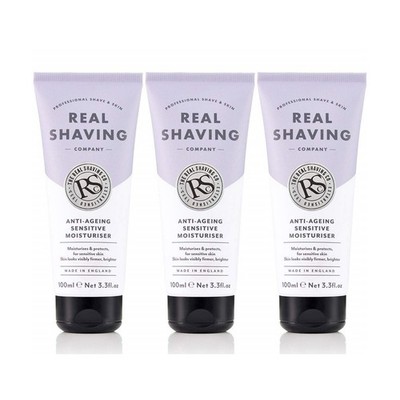 The Real Shaving Company Anti-Aging Sensitive Moisturizer, 100 ml (3 pack)