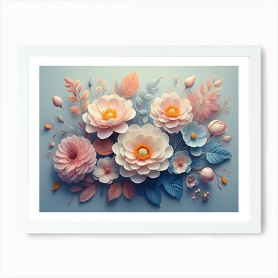 Pastel Paradise Art Print Framed Wall Art Poster Canvas Print Picture
