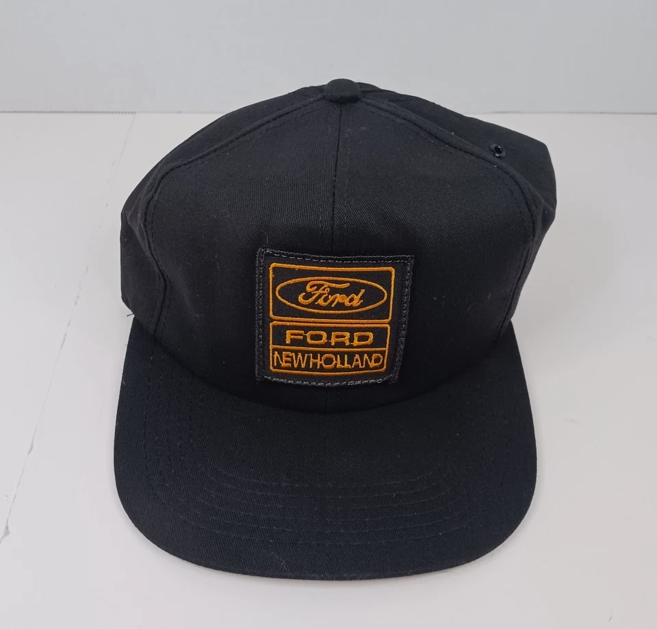 Vintage K-Brand Ford New Holland Tractor Snapback Mesh Trucker Patch Hat Cap - Image 3 of 4