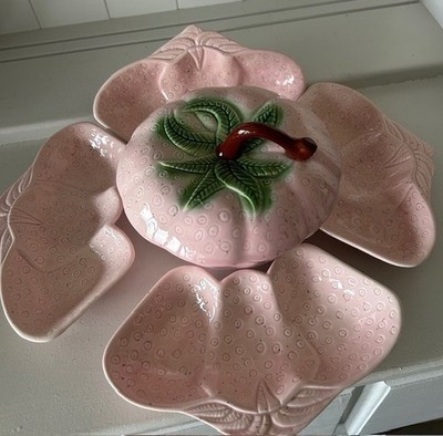 Vintage Valley Vista California #310 Pink Speckled Strawberry 6 PieceServing Set