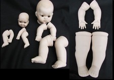 Porcelain doll making parts choice of small or medium head arms legs or larger