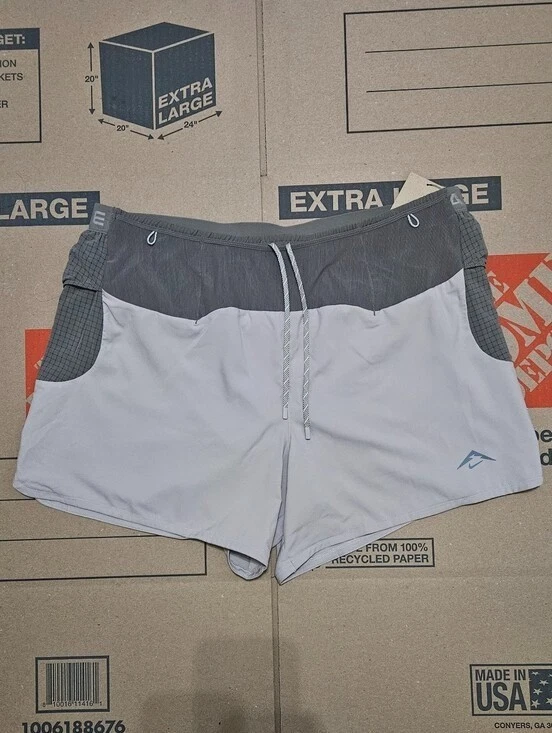 Nike Trail Second Sunrise Dri Fit Adv Grey Shorts Mens Size XL