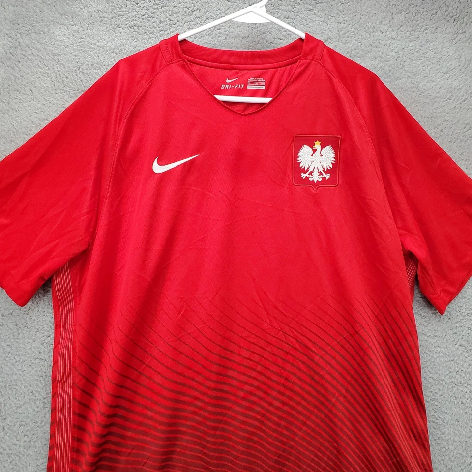Poland National Team 2016-17 Jersey Shirt Mens XXL Nike Football Soccer Red - Image 3 of 4