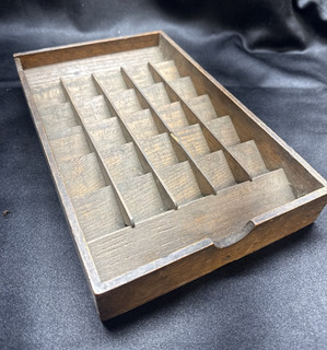 Vintage Wood Printers Drawer Letterpress Tray Mini 7"×11" Trinket Shelf Display