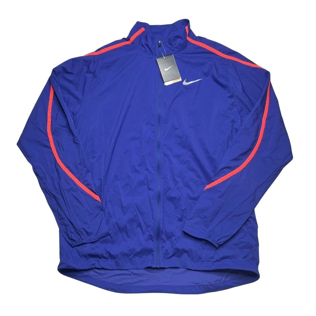 2-33 NIKE Men's Windbreaker Jacket Dark-Periwinkle Large