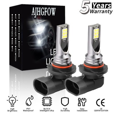 For Dodge 2x LED Fog Light Driving Lamp DRL Super Bright Cool White 6500K H10