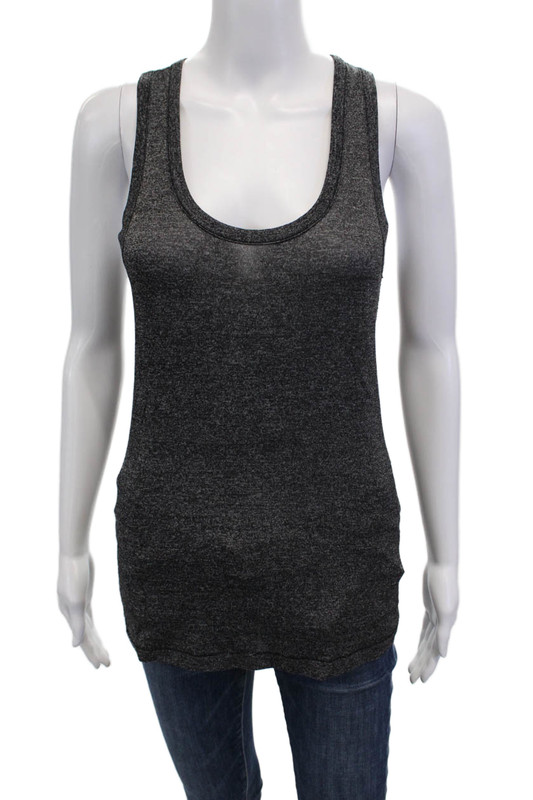 Rag & Bone Womens Sleeveless Scoop Neck Casual Tank Top Gray Size S