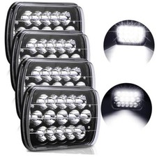 4 Pcs 5x7 LED Headlight Rectangle LED Headlights H6054 Headlamp Sealed Beam