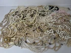 52 Pcs Faux Pearl Necklace Costume Jewelry Lot VTG-Modern Wear Craft Repair