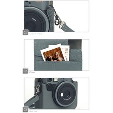 PU Leather Camera Case Solid Color Wear Resistant Shockproof Case for Mini 41