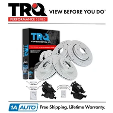 TRQ Performance Front and Rear Brake Pad & Rotor Kit Fits 2001-2006 BMW