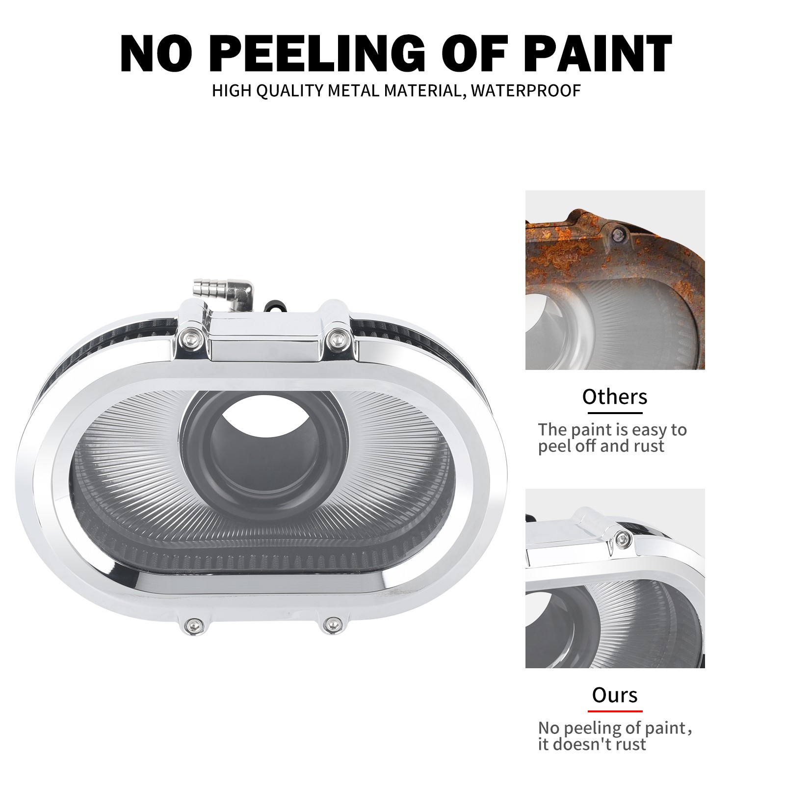 Chrome Transparent Air Cleaner Filter For Harley 24-2025 Touring Road King Glide