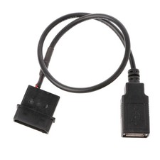 PC Internal 5V 2-Pin IDE To USB 2.0 Type A Female Power Adapter Cable 30cm