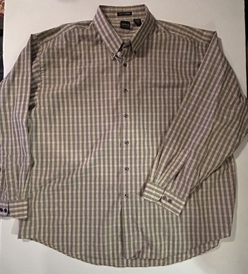 Arrow Wrinkle Free Beige Pattern Button Up Shirt Long Sleeve  2XL