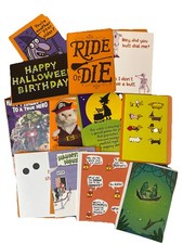 Lot Of 12 Halloween Greeting Cards With Envelopes Recycled Paper Greetings